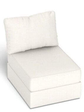 Lovesac Deep Seat Cover Set: Coastal White Brushed Weave